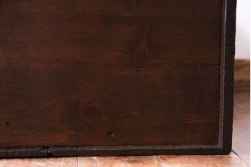 アンティーク雑貨　大正〜昭和初期　松材　落ち着いた色合いのシンプルな木箱(収納ケース、道具箱、ブランケットボックス)