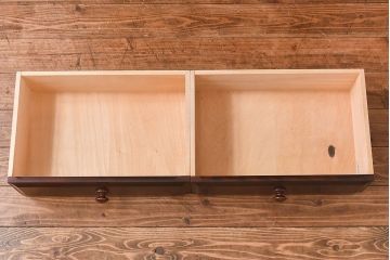 中古　北海道民芸家具　落ち着いた色味のブックケース(本箱、収納棚、戸棚)(定価41万円)(3)