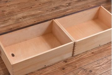 中古　北海道民芸家具　落ち着いた色味のブックケース(本箱、収納棚、戸棚)(定価41万円)(3)