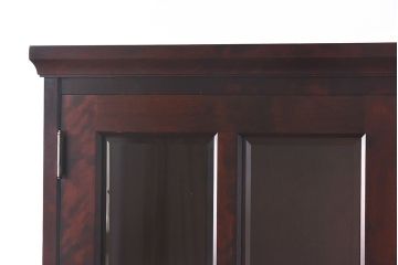 中古　北海道民芸家具　落ち着いた色味のブックケース(本箱、収納棚、戸棚)(定価41万円)(3)