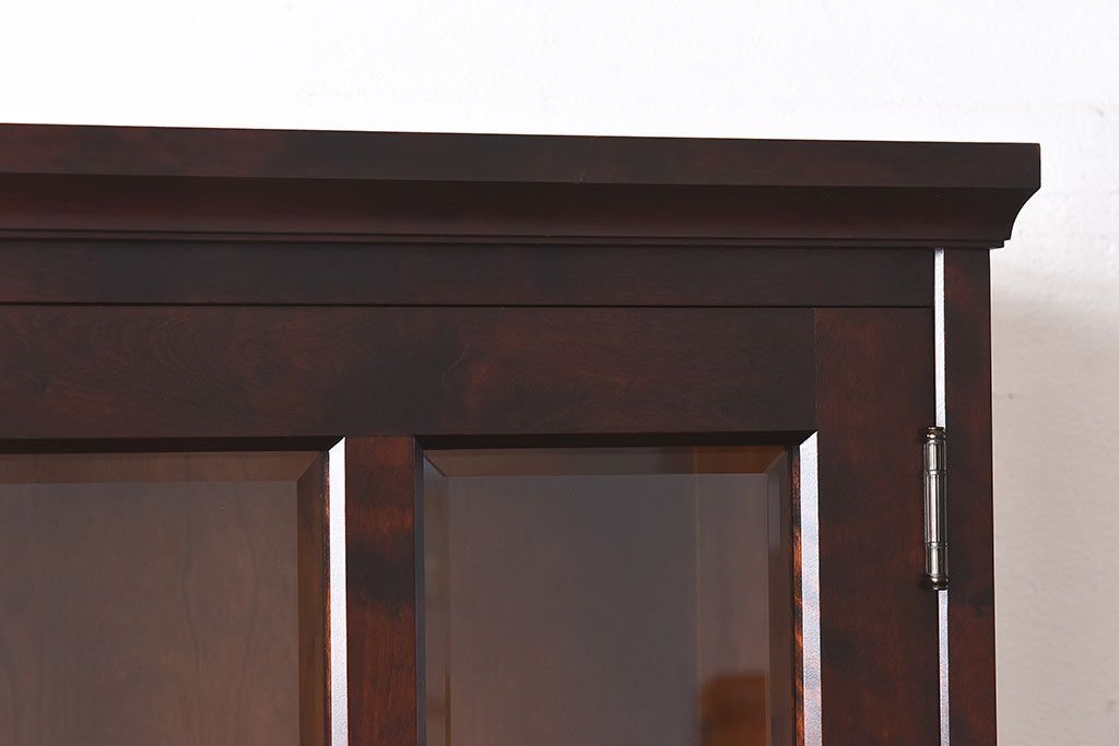 中古　北海道民芸家具　落ち着いた色味のブックケース(本箱、収納棚、戸棚)(定価41万円)(3)