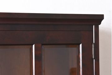 中古　北海道民芸家具　落ち着いた色味のブックケース(本箱、収納棚、戸棚)(定価41万円)(3)