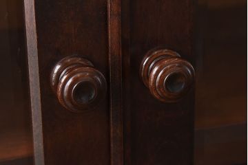 中古　北海道民芸家具　落ち着いた色味のブックケース(本箱、収納棚、戸棚)(定価41万円)(3)