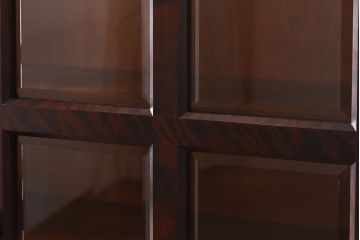 中古　北海道民芸家具　落ち着いた色味のブックケース(本箱、収納棚、戸棚)(定価41万円)(3)