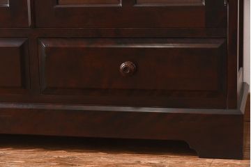 中古　北海道民芸家具　落ち着いた色味のブックケース(本箱、収納棚、戸棚)(定価41万円)(3)