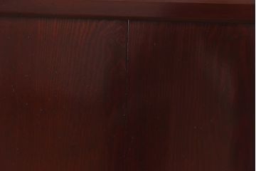 和製アンティーク　栗材使用　漆塗り　深みのある色合いが魅力のガラス帯戸(引き戸、建具)