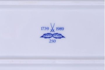 アンティーク雑貨　未使用 MEISSEN(マイセン)「ブルーオニオン」シリーズ　角プレート(パーティートレイ)