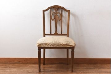 中古極美品　カリモク　domani(ドマーニ)　QUEENS　LIFE(クイーンズライフ)　気品溢れるチェア(ダイニングチェア)(定価約12万円)(3)