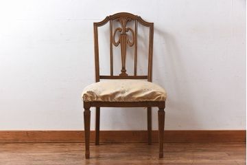 中古極美品　カリモク　domani(ドマーニ)　QUEENS　LIFE(クイーンズライフ)　気品溢れるチェア(ダイニングチェア)(定価約12万円)