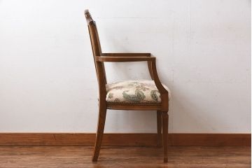 中古極美品　カリモク　domani(ドマーニ)　QUEENS　LIFE(クイーンズライフ)　気品溢れるアームチェア(ダイニングチェア)(定価約13万4千円)(1)
