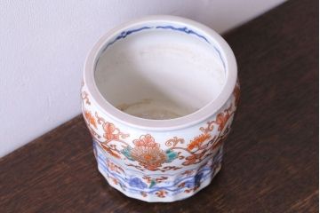 アンティーク雑貨　江戸期　古伊万里色絵　火入れ