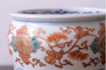 アンティーク雑貨　江戸期　古伊万里色絵　火入れ