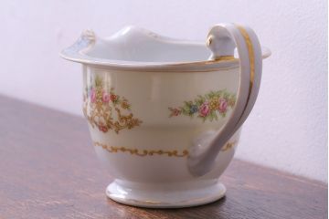 アンティーク雑貨　中古　ノリタケ(Noritake)　上品な花柄のミルクピッチャー(クリーマー、ミルクポット)