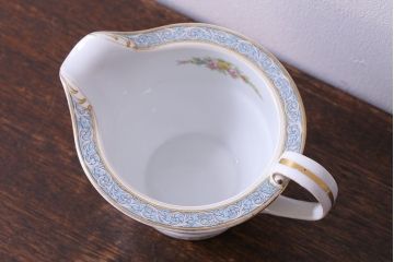 アンティーク雑貨　中古　ノリタケ(Noritake)　上品な花柄のミルクピッチャー(クリーマー、ミルクポット)