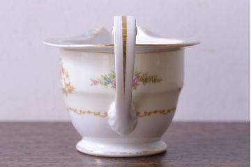 アンティーク雑貨　中古　ノリタケ(Noritake)　上品な花柄のミルクピッチャー(クリーマー、ミルクポット)