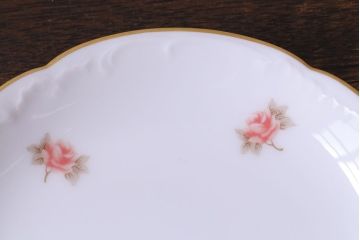 アンティーク雑貨　中古　大倉陶園　金彩　小さなバラ柄の小皿3枚セット(洋食器)
