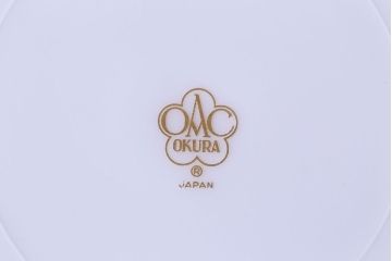 アンティーク雑貨　中古　大倉陶園　金彩　小さなバラ柄の小皿3枚セット(洋食器)