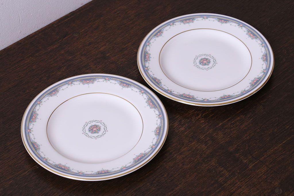 アンティーク雑貨　ROYAL DOULTON(ロイヤルドルトン) SALISBURY(ソールズベリー)　プレート(平皿、洋食器)2枚セット