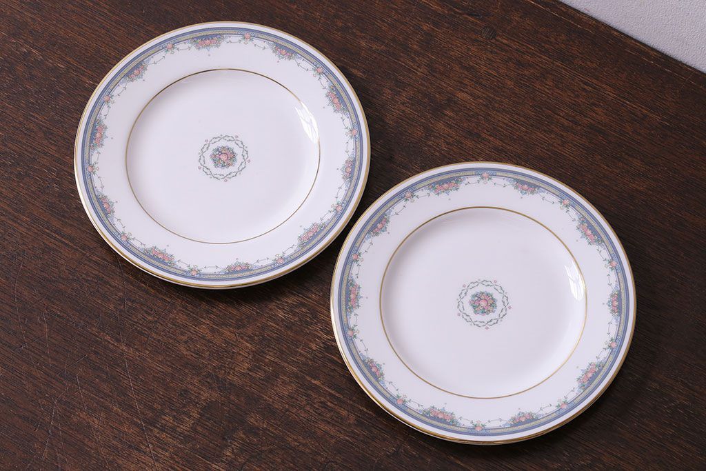 アンティーク雑貨　ROYAL DOULTON(ロイヤルドルトン) SALISBURY(ソールズベリー)　プレート(平皿、洋食器)2枚セット