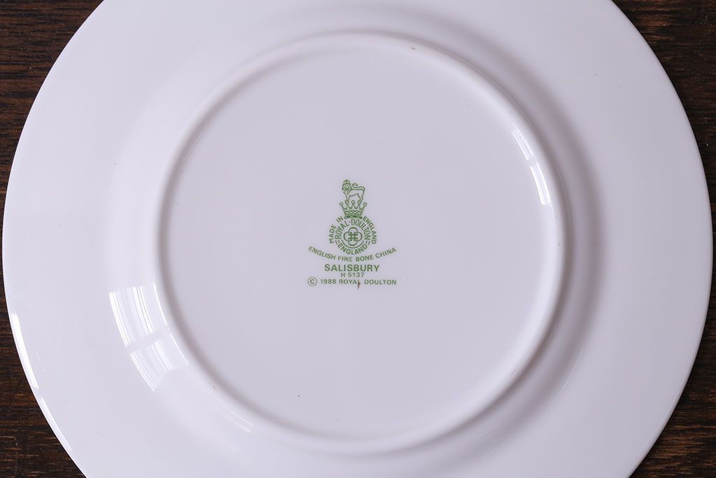 アンティーク雑貨　ROYAL DOULTON(ロイヤルドルトン) SALISBURY(ソールズベリー)　プレート(平皿、洋食器)2枚セット