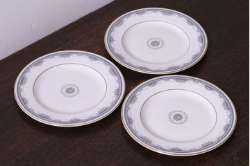 アンティーク雑貨　ROYAL DOULTON(ロイヤルドルトン) SALISBURY(ソールズベリー)　プレート(平皿、洋食器)3枚セット