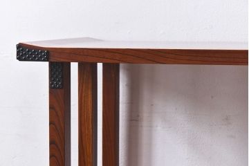 中古　民芸家具　力強い杢目が見事な飾り棚(茶棚)