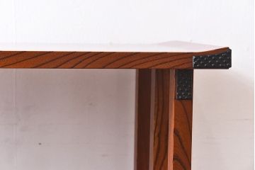 中古　民芸家具　力強い杢目が見事な飾り棚(茶棚)