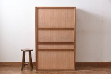 中古　木の質感が味わい深い茶水屋(置き水屋、戸棚、食器棚、茶棚)(1)
