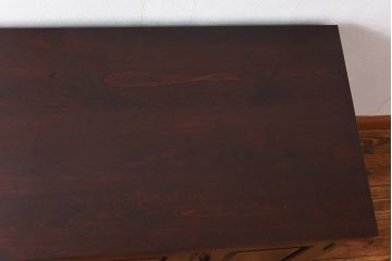 中古　松本民芸家具　リメイク　脚付きリビングボード(サイドボード、チェスト)