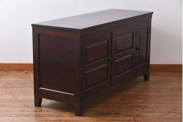 中古　松本民芸家具　リメイク　脚付きリビングボード(サイドボード、チェスト)