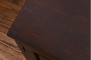 中古　松本民芸家具　リメイク　脚付きリビングボード(サイドボード、チェスト)