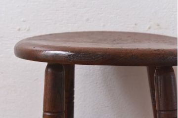 アンティーク雑貨　大正〜昭和初期　ブナ材　レトロなお部屋にぴったりのスツール(椅子、チェア、花台)