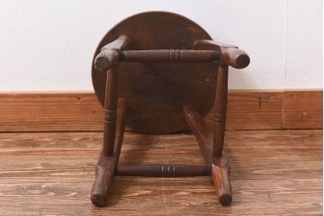 アンティーク雑貨　大正〜昭和初期　ブナ材　レトロなお部屋にぴったりのスツール(椅子、チェア、花台)