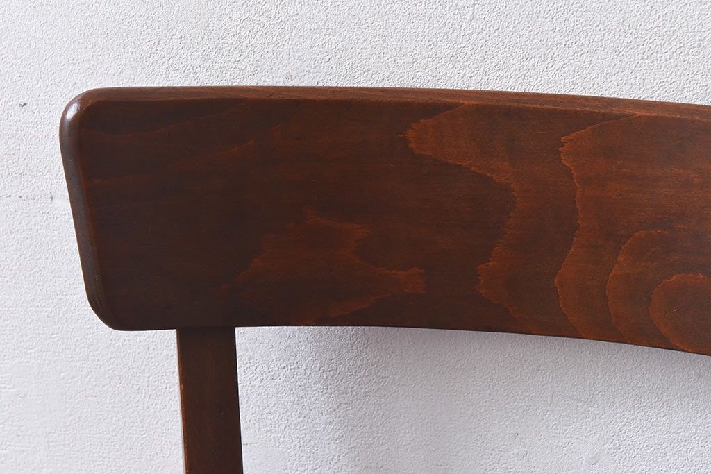 レトロ家具　昭和レトロ　ブナ材　深みのある色合いが魅力のチェア(椅子、ダイニングチェア、ワークチェア)