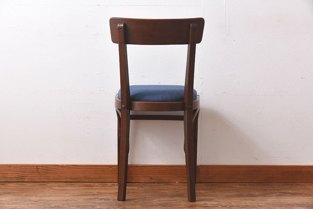 レトロ家具　昭和レトロ　ブナ材　深みのある色合いが魅力のチェア(椅子、ダイニングチェア、ワークチェア)