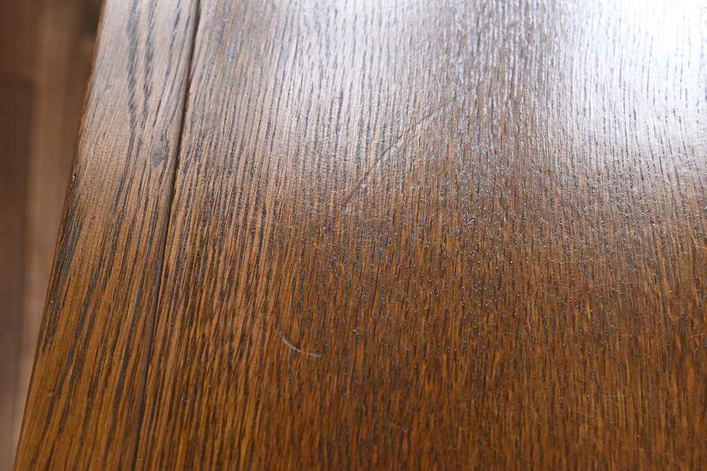 中古　北海道民芸　明るい色味がめずらしい!ナラ材のサイドボード(収納棚、キャビネット)(定価38万円)