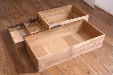 アンティーク家具　和製アンティーク　隠し付き!　和モダンなローチェスト(箪笥ローボード、衣装箪笥、引き出し)