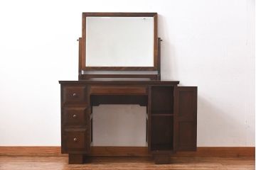 中古　松本民芸家具　#309型　面取りの意匠が美しい一面鏡(ドレッサー、鏡台)(定価約31万円)です。