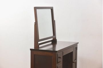 中古　松本民芸家具　#309型　面取りの意匠が美しい一面鏡(ドレッサー、鏡台)(定価約31万円)です。