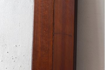 和製アンティーク　腰板ケヤキ材　味わい深い風合いの大きなガラス戸(引き戸、建具)2枚セット