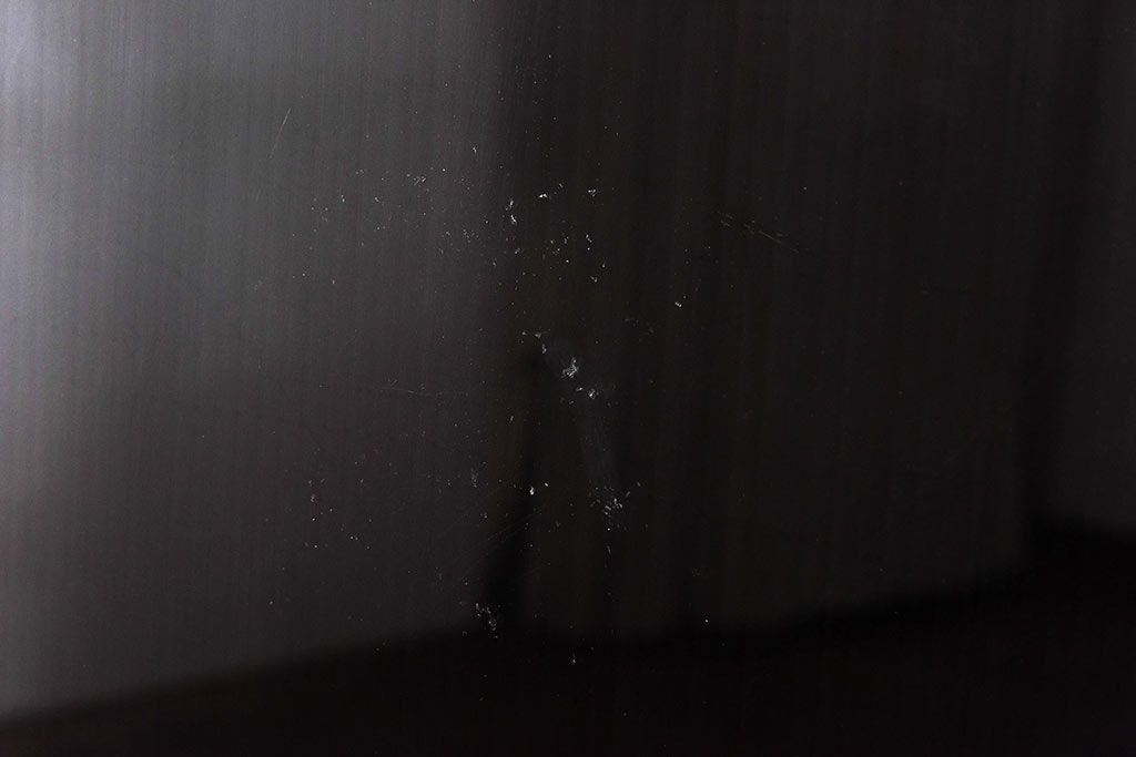 和製アンティーク　腰板ケヤキ材　味わい深い風合いの大きなガラス戸(引き戸、建具)2枚セット