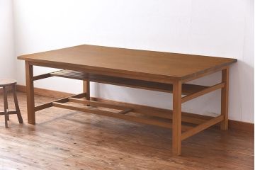 アンティーク家具　特大　古い学校の作業テーブル(作業台、ダイニングテーブル)