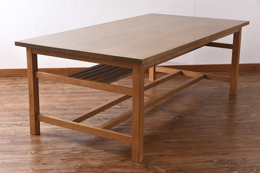 アンティーク家具　特大　古い学校の作業テーブル(作業台、ダイニングテーブル)