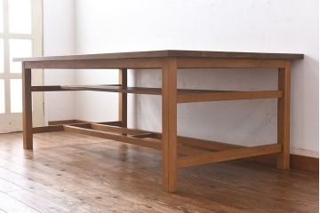 アンティーク家具　特大　古い学校の作業テーブル(作業台、ダイニングテーブル)