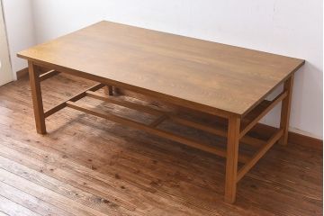 アンティーク家具　特大　古い学校の作業テーブル(作業台、ダイニングテーブル)