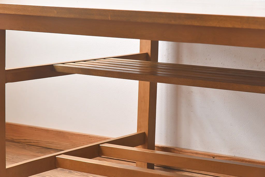 アンティーク家具　特大　古い学校の作業テーブル(作業台、ダイニングテーブル)