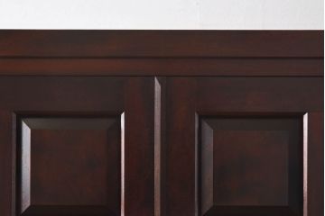 中古　松本民芸家具　シックな雰囲気のワードローブ(洋服タンス、キャビネット)(定価約42万円)