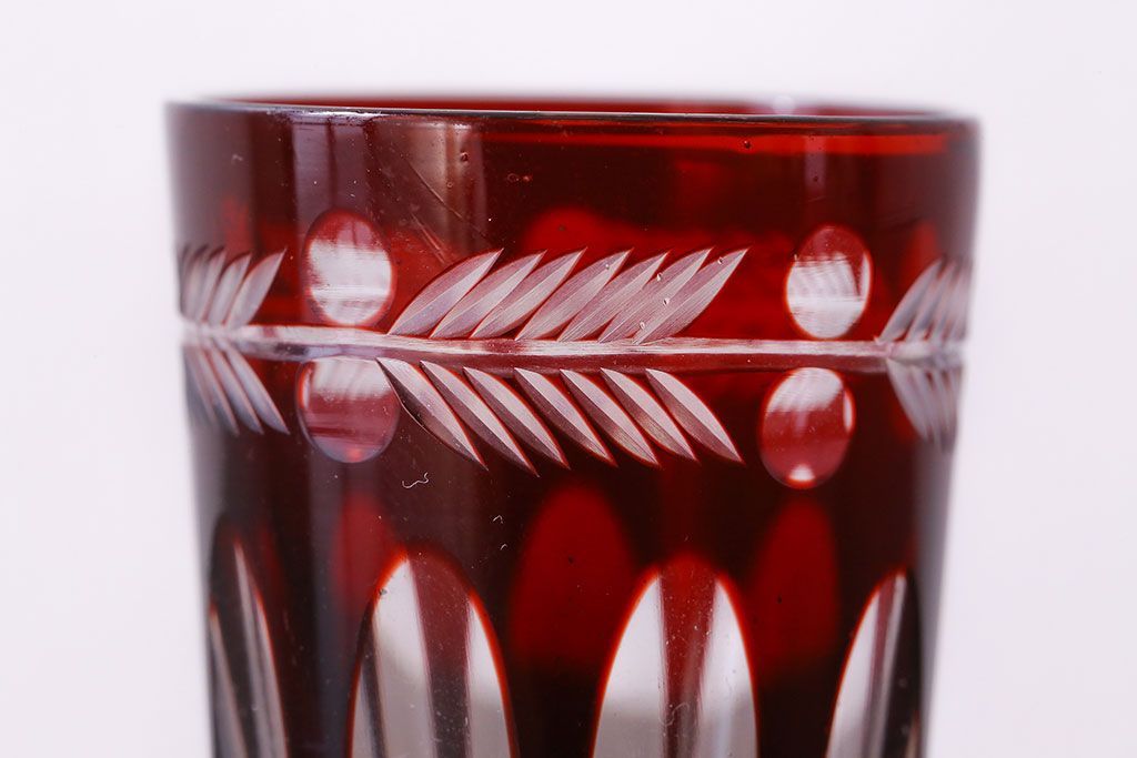 【昭和アンティーク】江戸切子（赤被せ）ショットグラス6個セット 昭和アンティーク】江戸切子（赤被せ）ショットグラス6個セット - メルカリ