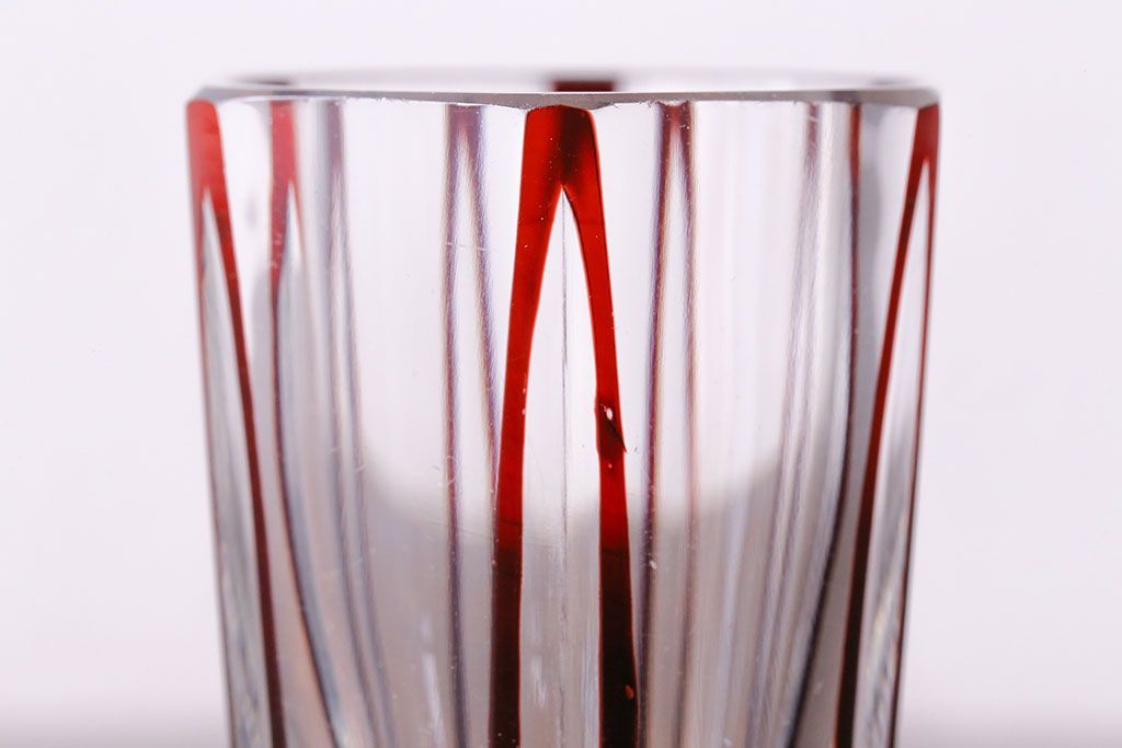 【昭和アンティーク】江戸切子（赤被せ）ショットグラス6個セット 公式】アンティーク家具ラフジュ工房商品詳細ページアンティーク