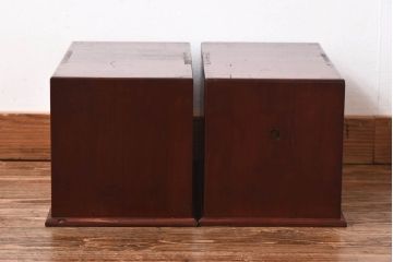アンティーク家具　和製アンティーク　天板一枚板　小引き出し脚　木の風合いが味わい深い裁ち板(ローテーブル、作業台)